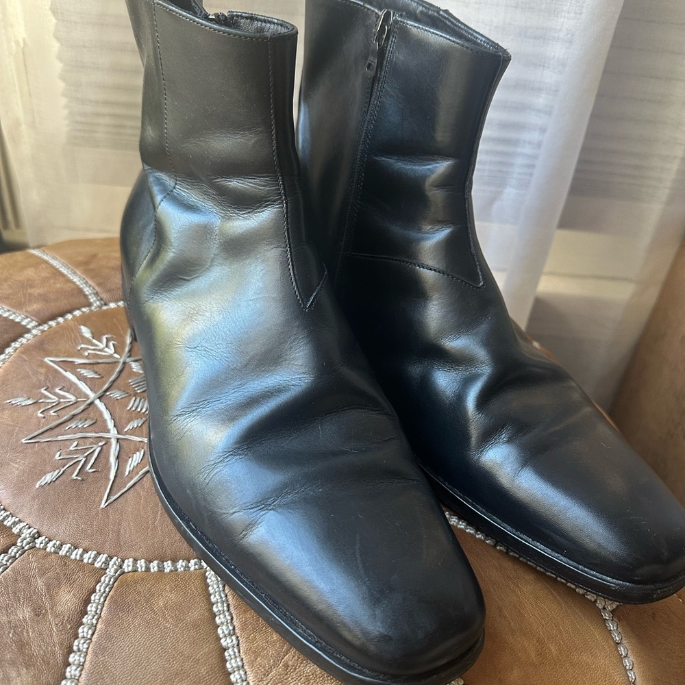 PRADA | Men’s Size 10 Black Leather Boots - Picture 2 of 8